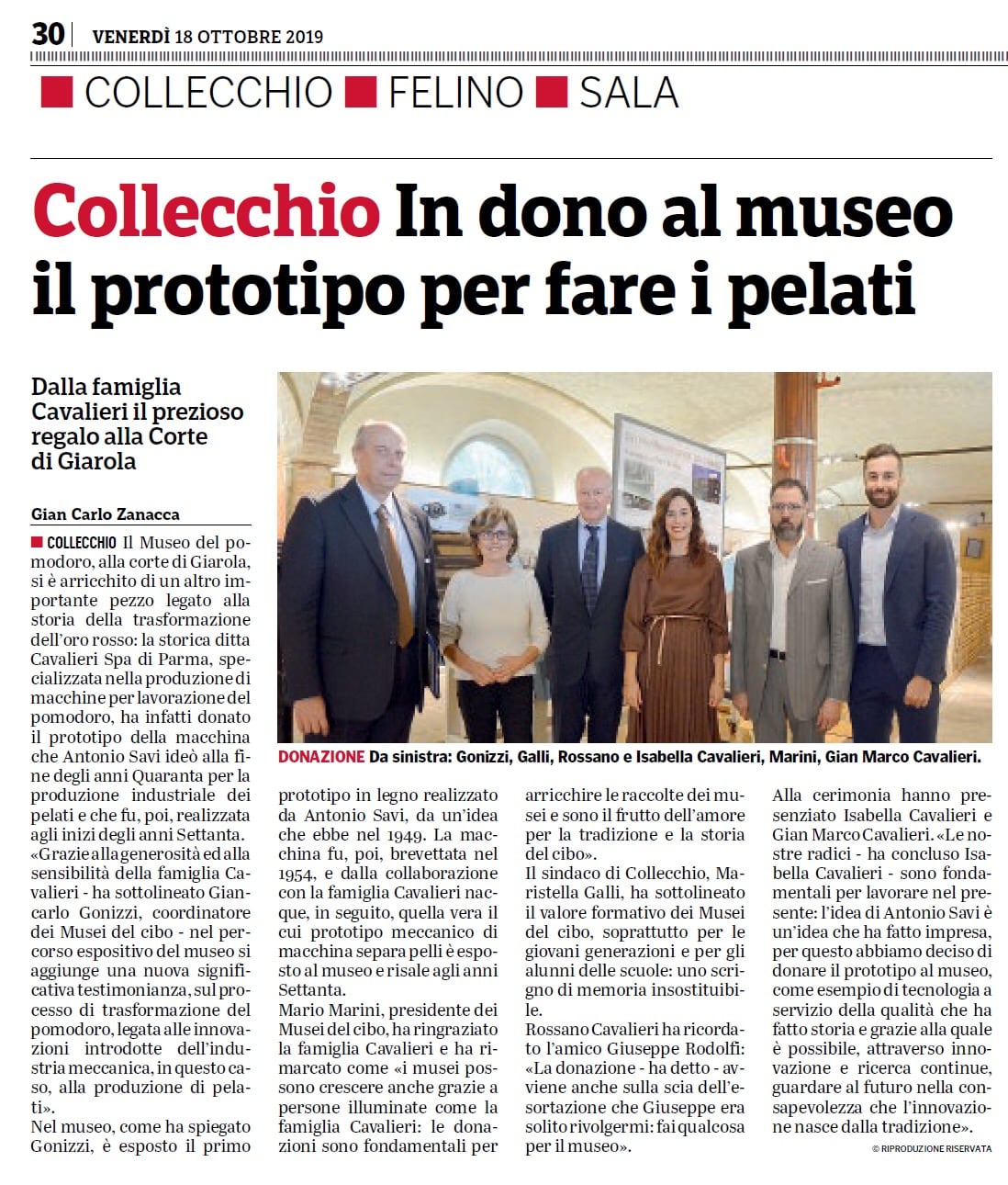 articolo gazzetta di parma